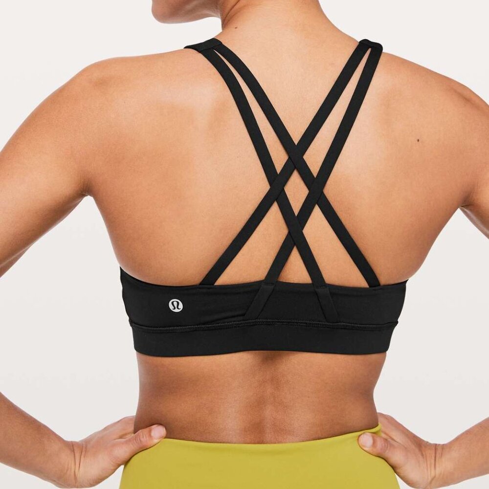 Lululemon Energy Bra High Neck Black Size 6 - Picture 3 of 7